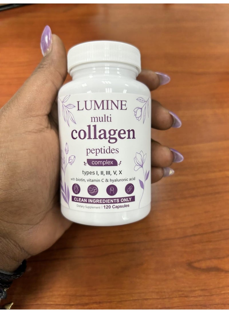 LUMINE Multi Collagen Peptides Capsules – Non-GMO, Gluten-Free & Easy to Swallow - Image 3
