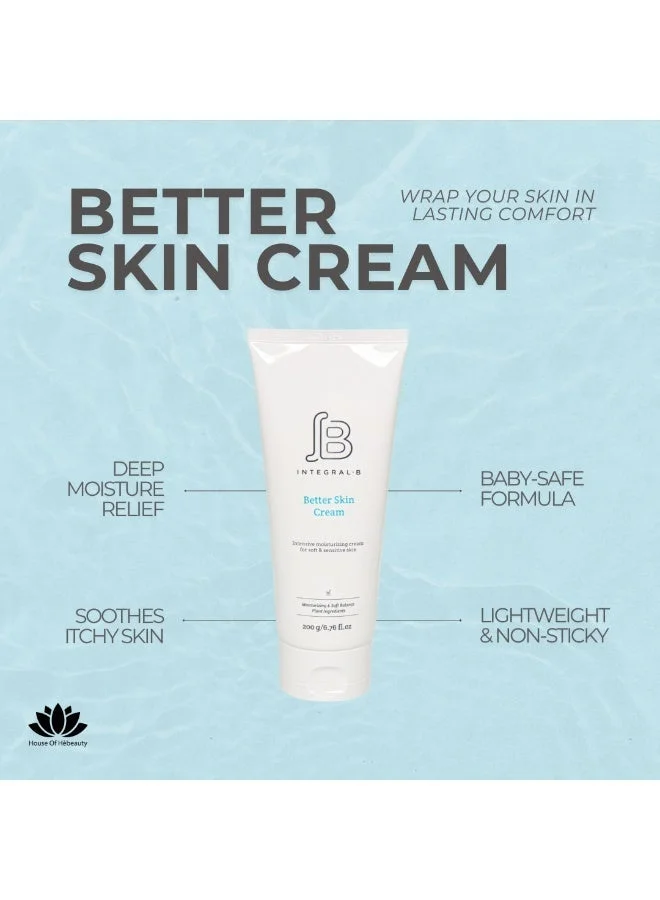 INTEGRAL B  INTEGRAL B | K-Beauty Better Skin Cream – Korean Deep Moisturizing Cream for Sensitive, Dry & Itchy Skin | Babies, Adults & Elderly | 200g  | Best Price UAE