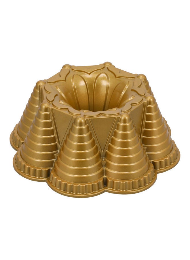 Royalford Non-Stick Coating Oven Safe Reusable Tower Cake Mould Gold 21x8cm - Image 4