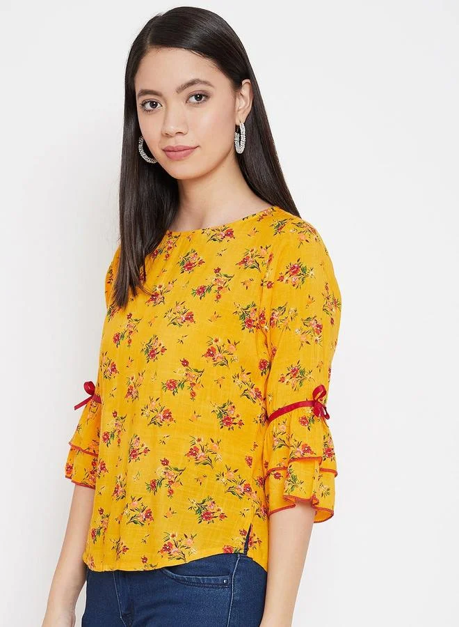 WineRed بلوزة من الرايون بنقشة زهور