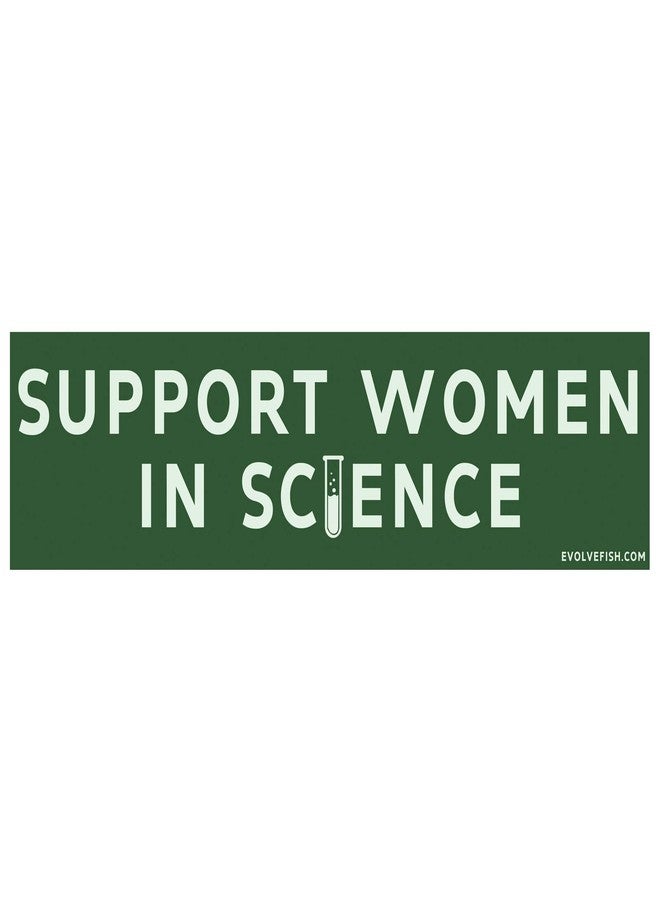 EvolveFISH Support Women in Science Bumper Sticker - [11'' x 3''] - Image 1