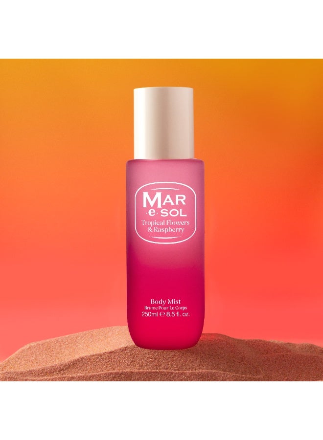 MAR.e.SOL Tropical Flowers & Raspberry Body Mist for Women, 250ml – Long-Lasting & Refreshing Summer Scent with Exotic Florals and Juicy Berries - Image 5