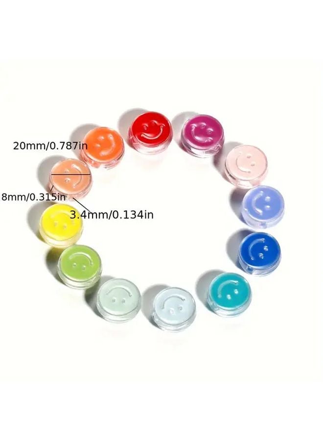 برتقالي 20مم 10 قطع خرز وجوه سعيدة لصنع المجوهرات DIY الأساور - Image 5