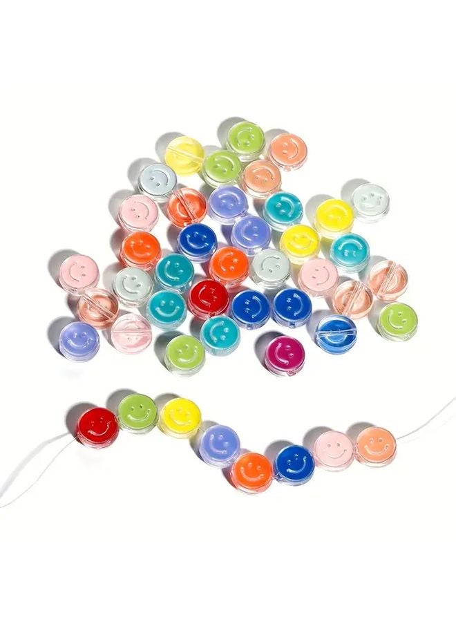 برتقالي 20مم 10 قطع خرز وجوه سعيدة لصنع المجوهرات DIY الأساور - Image 3