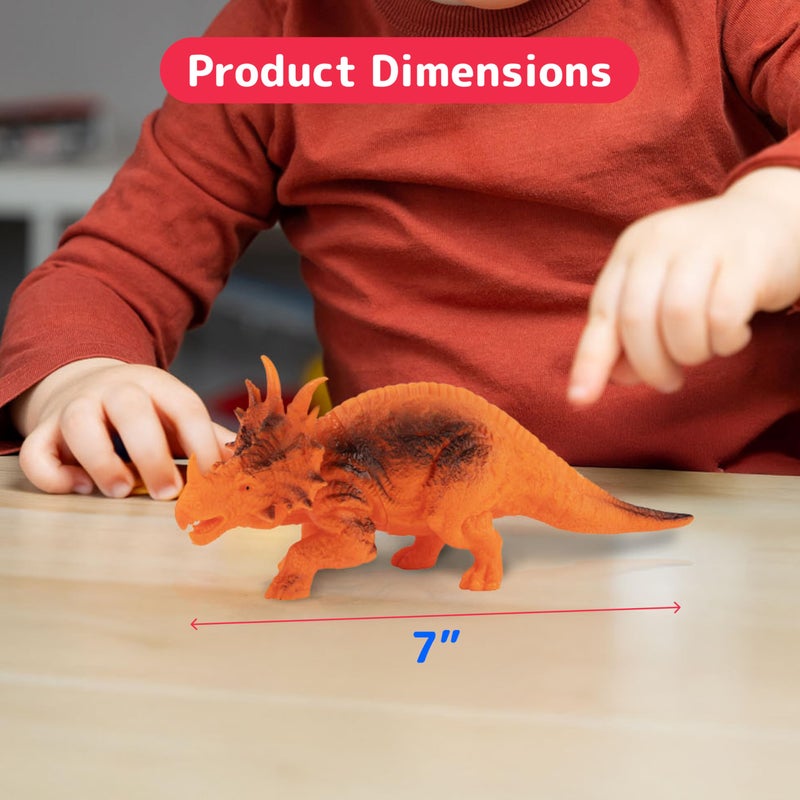 PREXTEX Dinosaur Toys for Kids 3-5 - 12 Dinosaur Figurines and Dino Book for Kids with Sound - Realistic Toy Dinosaurs Figures - Dino Toys with Sound Books - Image 3