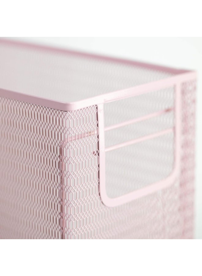 BLU MONACO 5 Piece Office Supplies Pink Desk Organizer Set - with Desktop Hanging File Organizer, Magazine Holder, Pen Cup, Sticky Note Holder, Letter sorter - Pink Desk Accessories for Women Office - Image 3