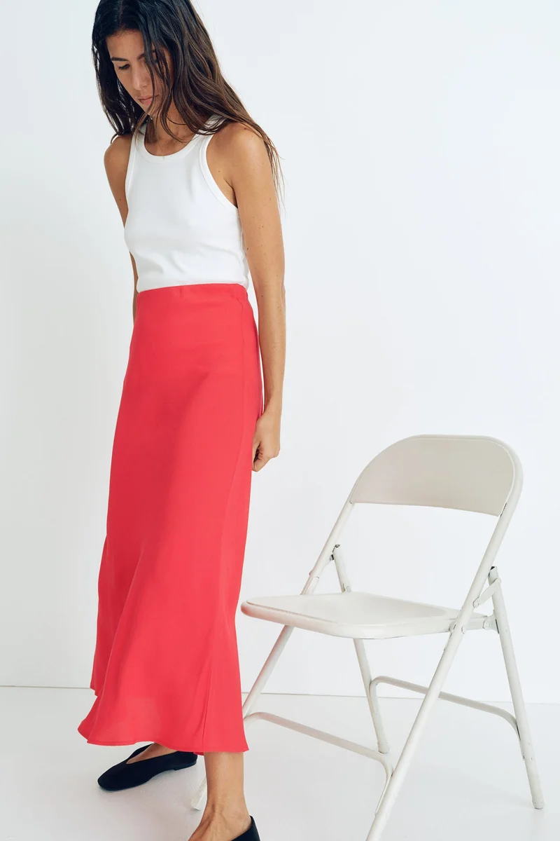 H&M Crêpe slip skirt