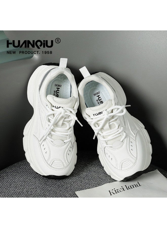 UNIVERSAL Versatile Platform Dad Shoes】women's Spring/autumn Fashion Height-increasing Mesh White Sneakers Casual Sports Shoes - Image 5
