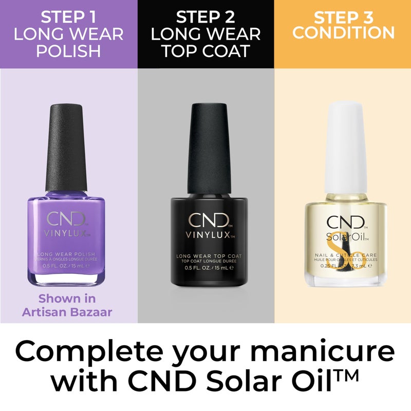CND Vinylux Longwear Purple Nail Polish, Gel-like Shine & Chip Resistant Color, Mulberry Tart, 0.5 fl. oz - Image 5
