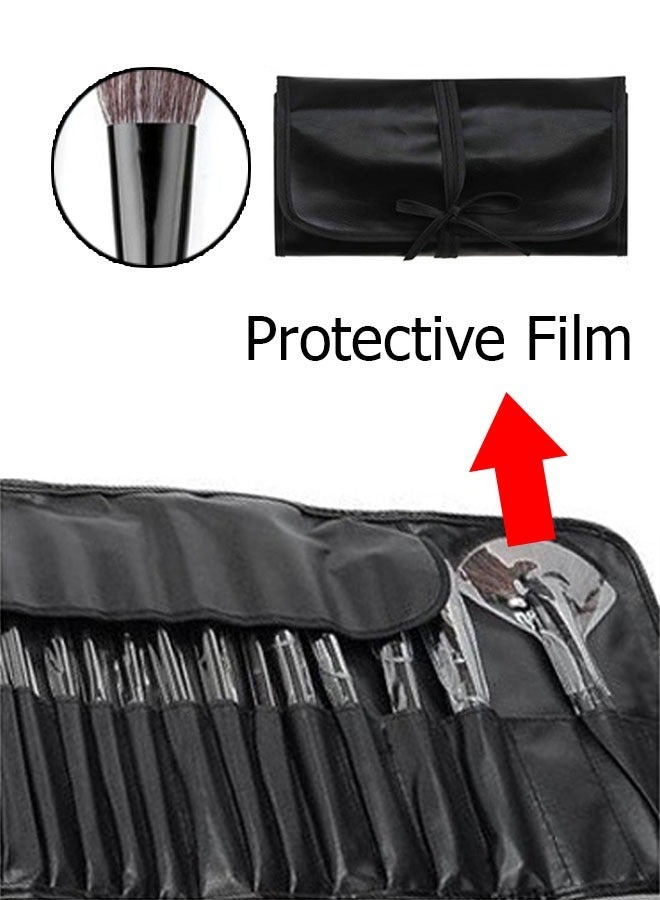 Professional Make-up Brush Set Black, 24 Makeup Brushes with PU Leather Bag, Soft and Non Fading, Durable and Easy To Store, Makeup Set - Image 4