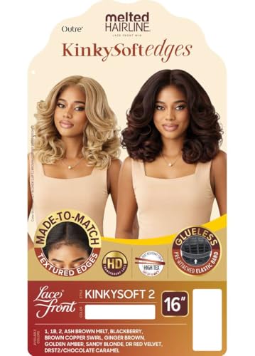 Outre Melted Hairline Kinky Soft Edges Kinky Soft 2 BLACK BERRY - Image 3