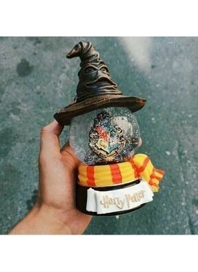Knittingtr Harry Potter Sorting Hat Lighted Musical Large Snow Globe  - Image 1