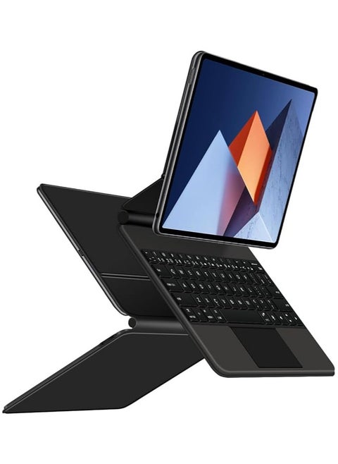 Magic Smart Bluetooth Keyboard Case Compatible with HUAWEI MateBook E 2023 12.6 Inch DRR-W76 with Trackpad RGB Keyboard for MateBook E 2023