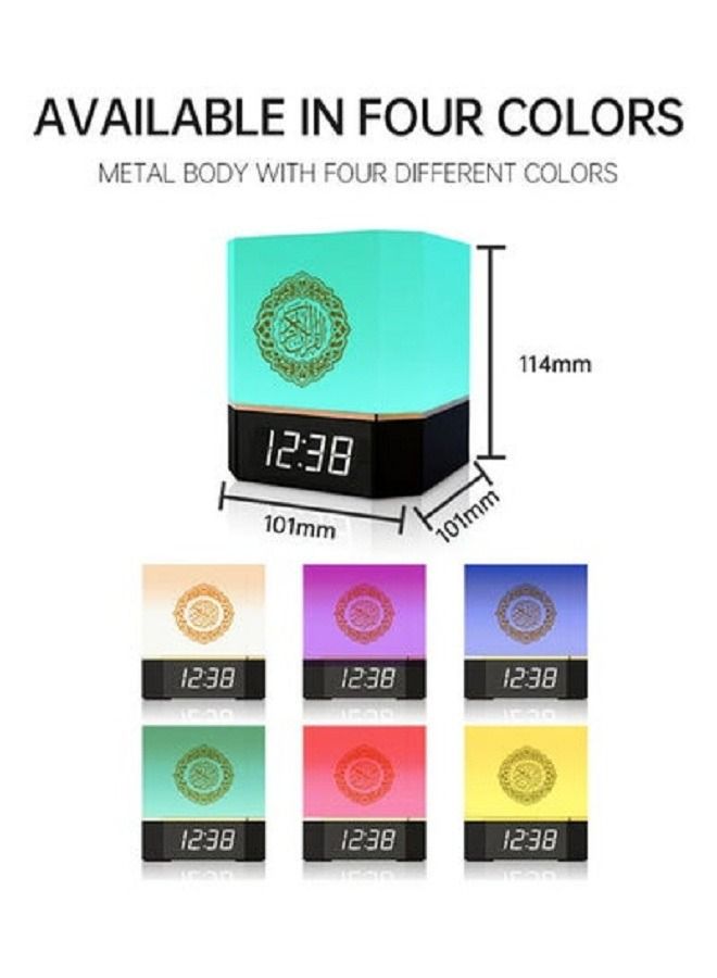 A portable speaker for the Qur’an with a 3D design, a small size that works with smart Bluetooth, white, and it supports memorizing the Qur’an, with the ability to choose from 18 reciters and 14 langu - Image 3