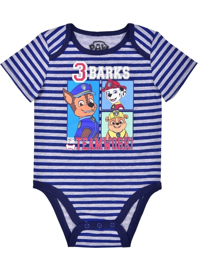 PAW PATROL Nickelodeon Boy's 3-Pack Paw Patrol Baby Creeper Set  - Image 4