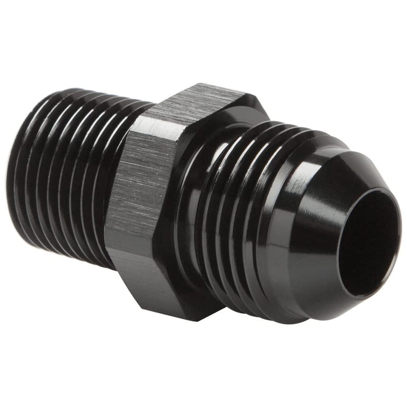 Podavelle 12AN Male Flare to 12 NPT Pipe Male Fitting Adapter Union Connector Straight Aluminum Black