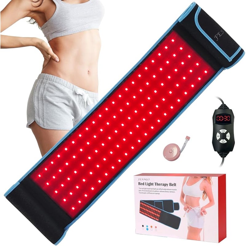 feangli Red Light Therapy Belt Device for Body Pain Relief,Near Infrared LED Red Light Lipo Belt,Flexible Wearable Wrap Deep Therapy Pad for Waist Back Shoulder Joints - Image 1