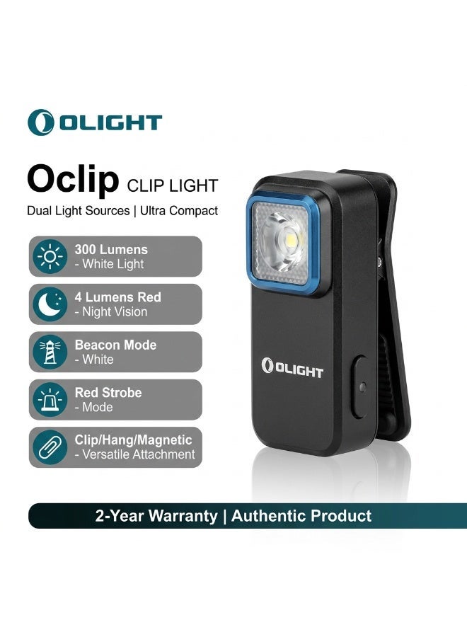 أولايت OLIGHT Oclip Pro مصباح يدوي EDC بمشبك، كشاف مغناطيسي قابل للشحن 500 لومن مع ثلاثة أوضاع إضاءة وشحن Type-C، مصباح إشارة للركوب والاستخدام الخارجي والداخلي (أسود) - Image 1