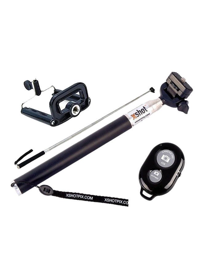 NIBEMINENT Mobile And Cameras Extendable Handheld Monopod With Wireless Remote Black/Silver