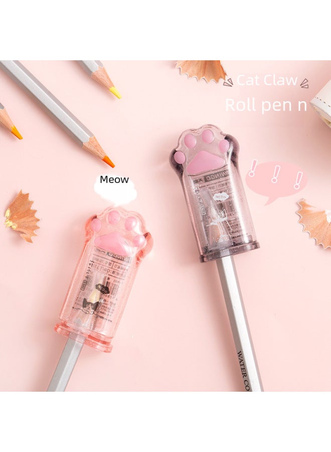 TwinGo Cute Creative Pencil Sharpener Cat Pen Sharpener Girl Heart High Color Value Cat Claw Pencil Sharpener - Image 2
