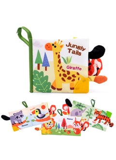 Generic Infant Early Childhood Education Three-dimensional Tail Cloth Book Tear Not To Rip With Bb Ring Paper Forest Animal Cloth Book Toy 0-3 Years Old-Colour:6919-2 Animal Style  - Image 1