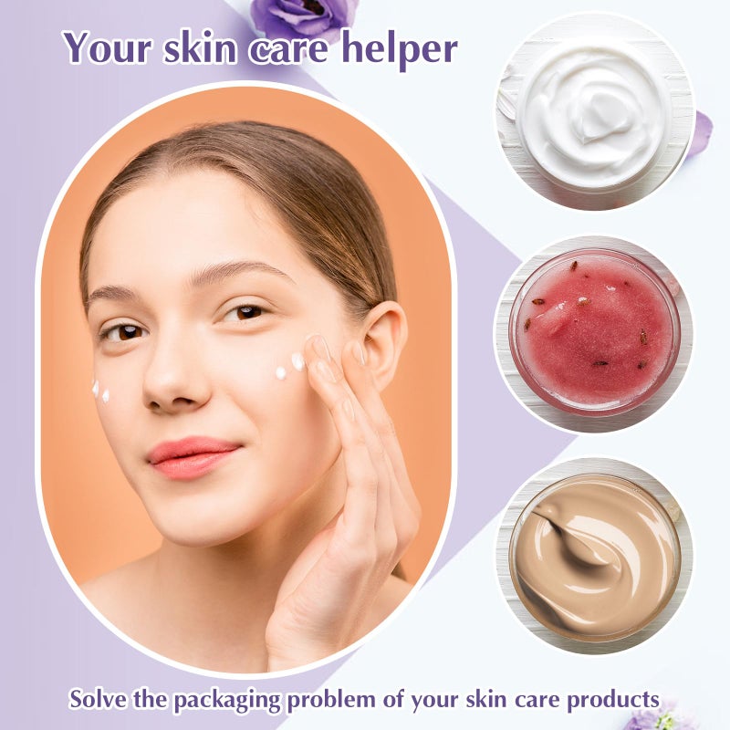 SATINIOR 6 Pack Plastic Cosmetic Jars Round Clear Container Jars with Lids Small Wide Mouth Airtight Leak Proof Container for Travel Storage Lotion Eye Shadow Nails Paint supply - Image 5