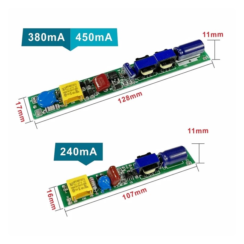 5PCS 18W 24W 36W Lighting Transformer 240mA 380mA 450mA LED Drive Power 90V-260V Suitable for 0.6M 0.9M 1.2M 1.5M T5 T8 T10 lamp(450mA) - Image 4