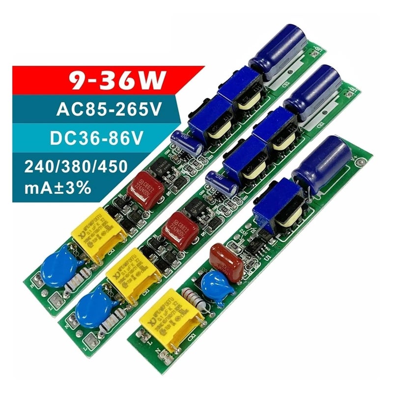 5PCS 18W 24W 36W Lighting Transformer 240mA 380mA 450mA LED Drive Power 90V-260V Suitable for 0.6M 0.9M 1.2M 1.5M T5 T8 T10 lamp(450mA) - Image 2