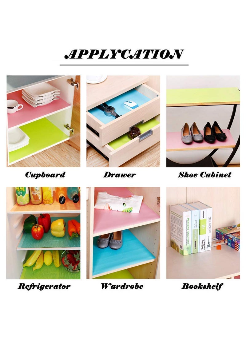 RangTeq RangTeq Waterproof AntiSlip and AntiSkid NonAdhesive Plastic Wardrobe Cupboard Shelf Liner Roll Fridge Mats Cabinet Mat for Kitchen Home Desks Dining Table Runner 45 X 125 cm Random Colour  - Image 4