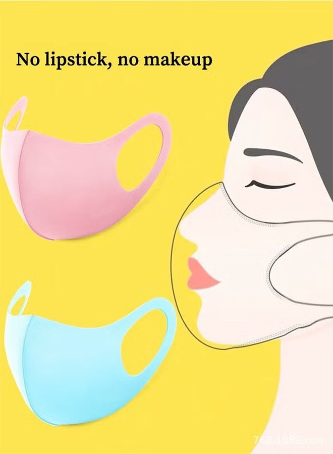 Happy D Reusable Breathable Cloth Cotton Face Masks set，3D Ice Silk Washable Face Mask ，Anti-Dust &UV protection - Image 4