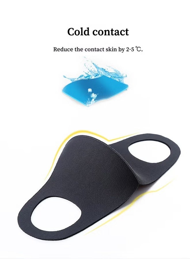 Happy D Reusable Breathable Cloth Cotton Face Masks set，3D Ice Silk Washable Face Mask ，Anti-Dust &UV protection - Image 2