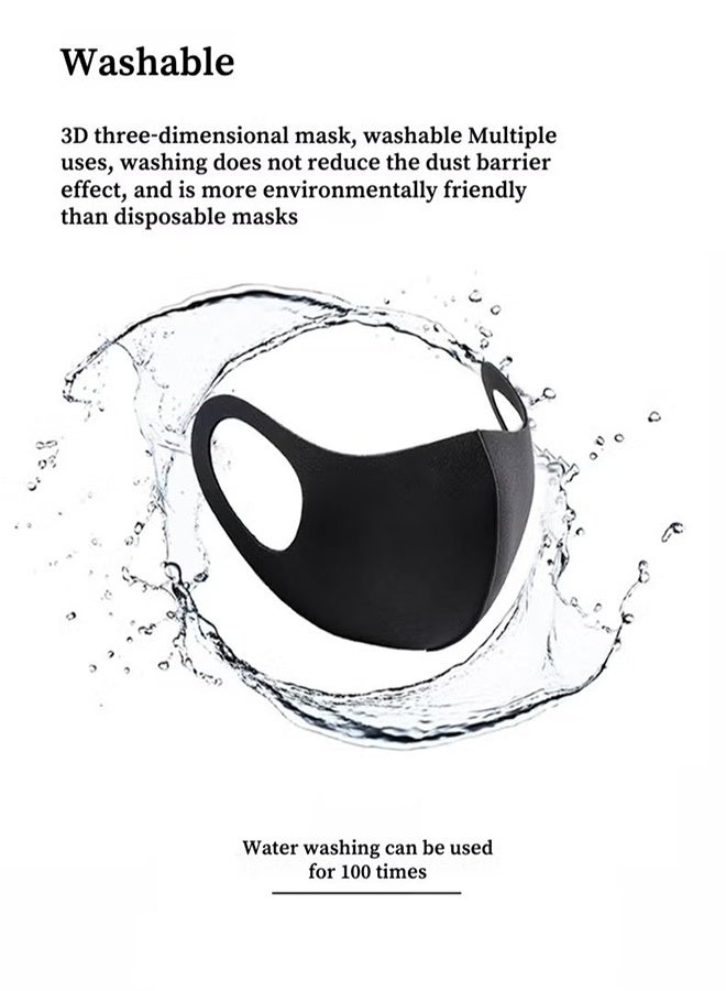 Happy D Reusable Breathable Cloth Cotton Face Masks set，3D Ice Silk Washable Face Mask ，Anti-Dust &UV protection - Image 3