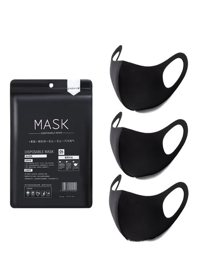 Happy D Reusable Breathable Cloth Cotton Face Masks set，3D Ice Silk Washable Face Mask ，Anti-Dust &UV protection - Image 1