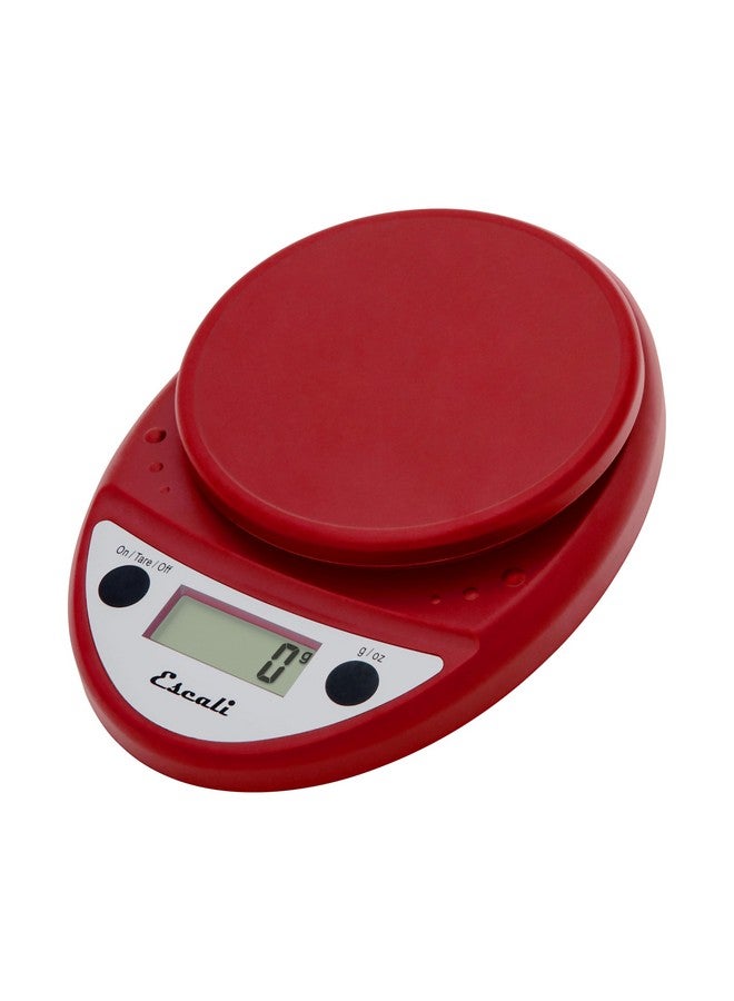 Escali (warmred) - Escali Primo Lightweight Scale, 8.5 x 15cm x 3.8cm , Warm Red - Image 1
