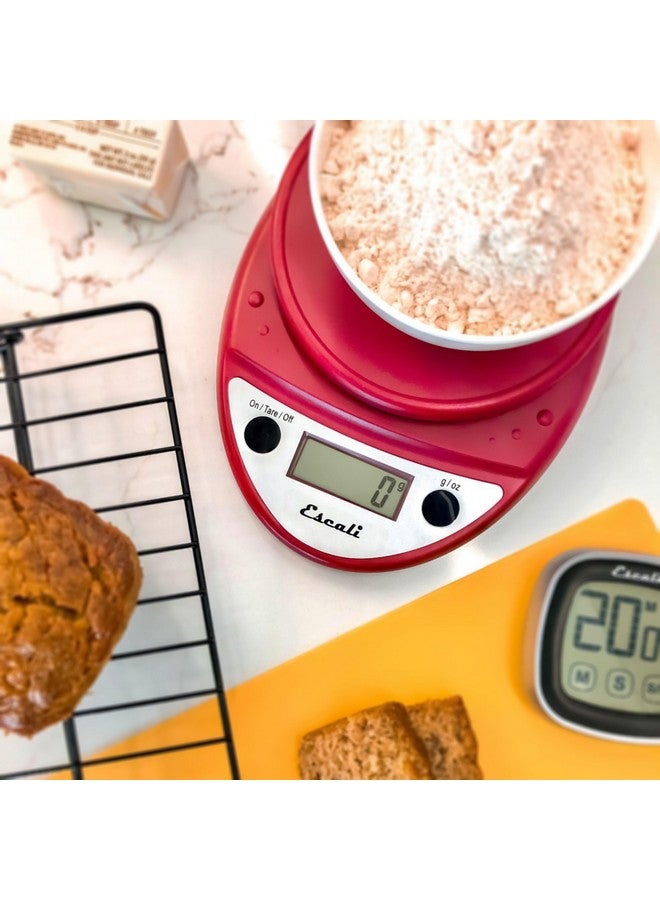 Escali (warmred) - Escali Primo Lightweight Scale, 8.5 x 15cm x 3.8cm , Warm Red - Image 5