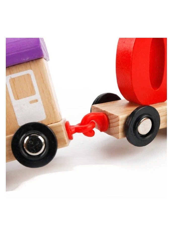 TOY GARDEN Train Toys Magnetic Set Includes 3 Engines And Storage Bag, Toy Train Sets For Kids Toddler Boys And Girls, Compatible With Major Brands Train Tracks Set  - Image 5