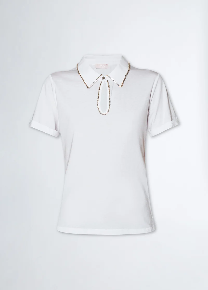 Liu Jo Polo shirt with rhinestones