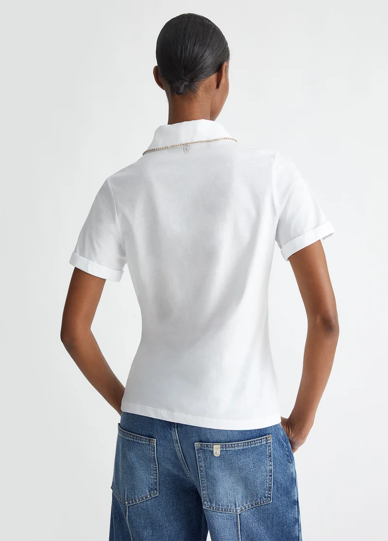 Liu Jo Polo shirt with rhinestones
