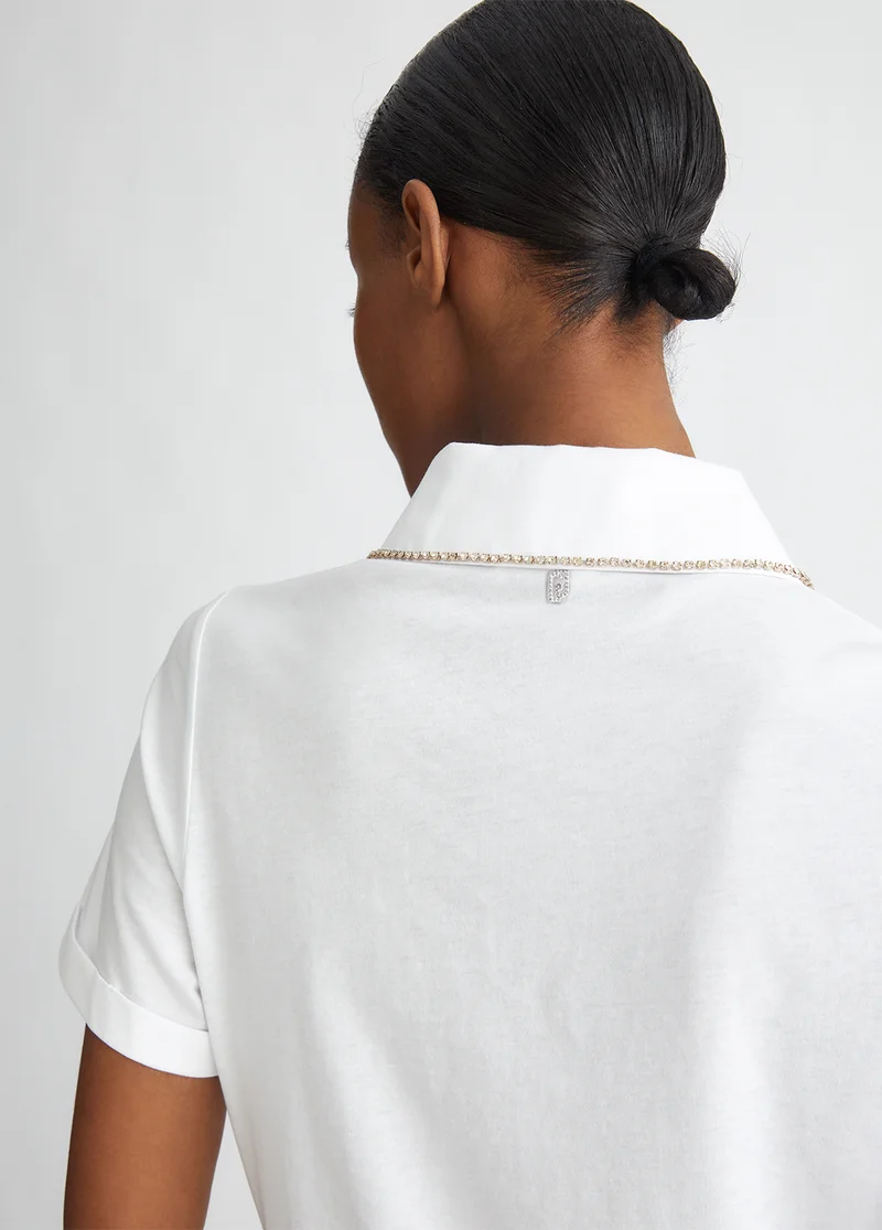 Liu Jo Polo shirt with rhinestones