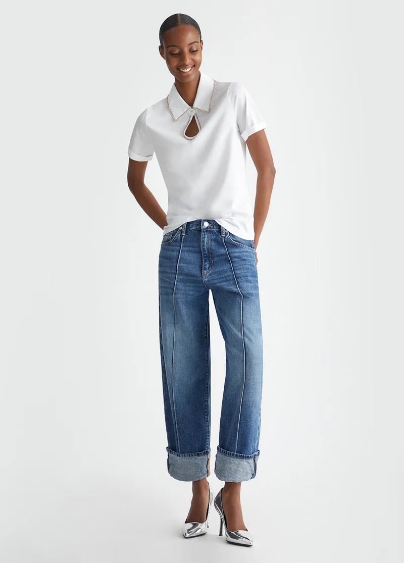 Liu Jo Polo shirt with rhinestones