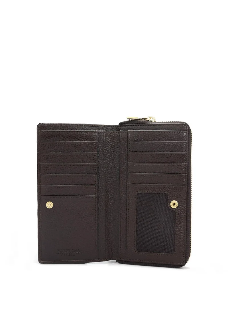 Da Milano  Genuine Leather Brown Ladies Wallet for Women | Best Price UAE