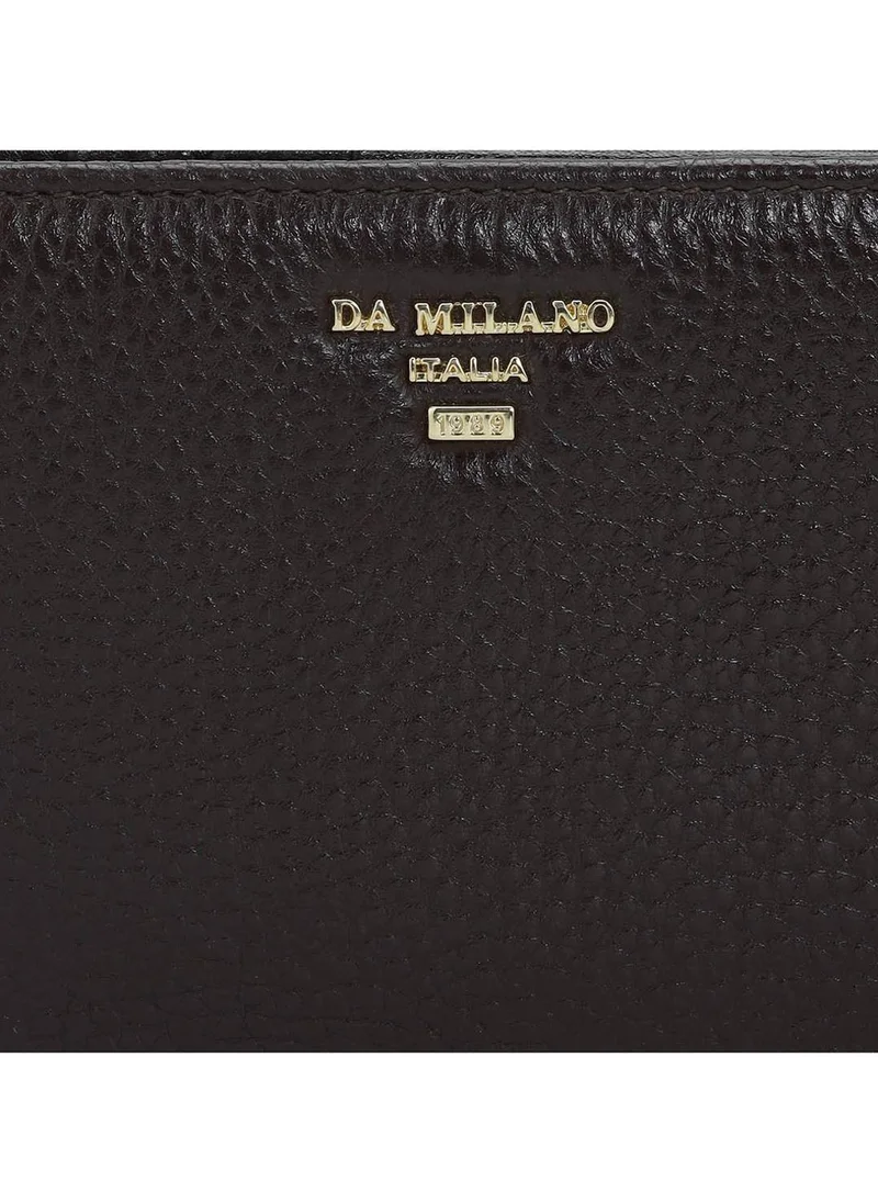 Da Milano  Genuine Leather Brown Ladies Wallet for Women | Best Price UAE