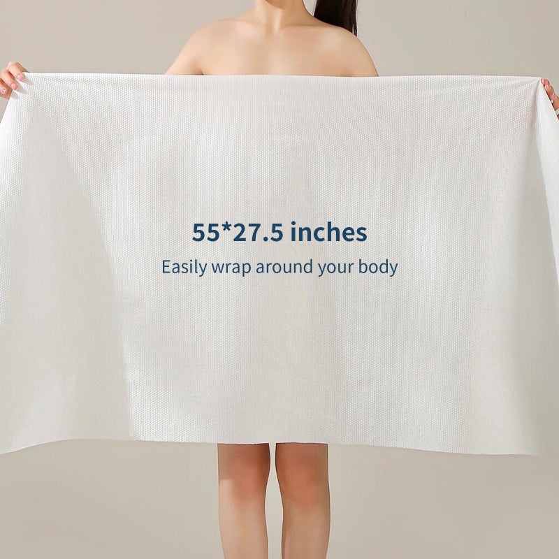 PUFFIN TRIP 10 Pack Disposable Bath Towels Durable Large Portable Thicken Camping Towels for Travel Hotel Business Trip Swimming Pet Towels Sauna Spa Hot Spring Water Play 55''X27.5'' - Image 3