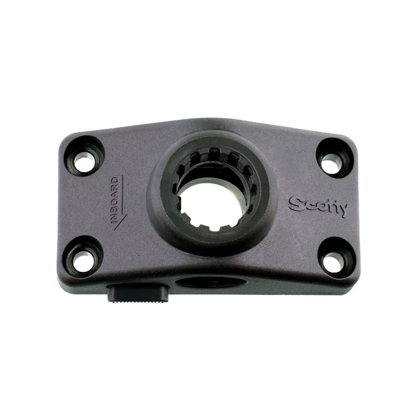 Scotty #241L-BK Locking Side Deck Mounting Bracket, Black, Small - Image 1