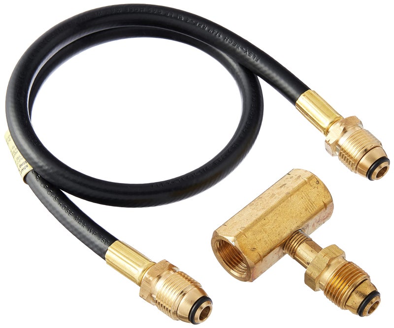 Mr. Heater Mr Heater F273737 2Tank HookUp Kit with Tee and 30Inch Hose Assembly with POL Male EndsMulticoloredRegular 