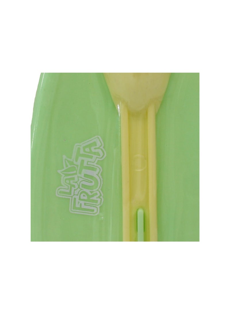 La Frutta La Fruta Baby Plate and Spoon Set – Mint & Yellow - Image 3