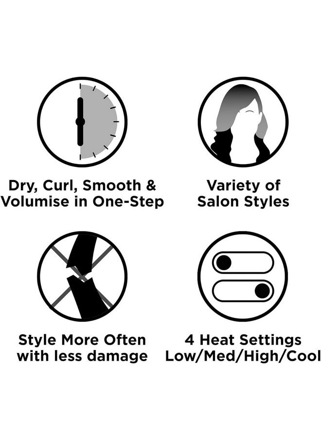 Revlon - 820W One-Step Blow Dry Hair Multi-Styler Black and Red 10 x 16.8 x 40 cm RVDR5333ARB - Image 1