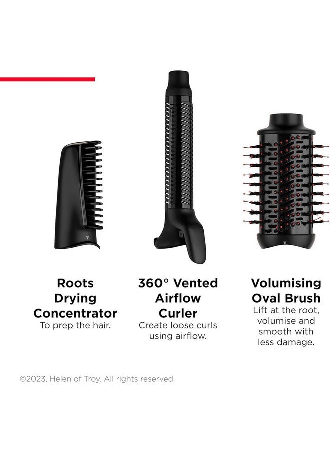 Revlon - 820W One-Step Blow Dry Hair Multi-Styler Black and Red 10 x 16.8 x 40 cm RVDR5333ARB - Image 1