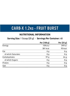 Applied Nutrition Carb X Carbohydrate Powder - Fruit Burst - (1.2 Kg)  - Image 2