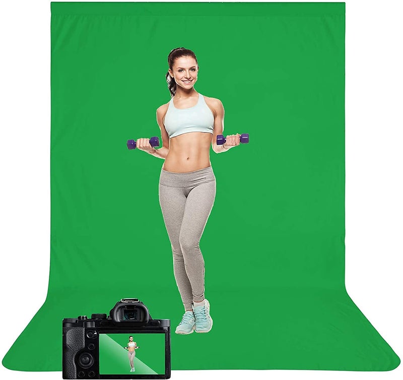 HIFFIN Professional 6x9Ft Green Screen Backdrop for Photography Background, Large Green Screen for Photoshoot, Game Live Steaming Video Conference (6x9Ft Green Backdrop) - Image 1